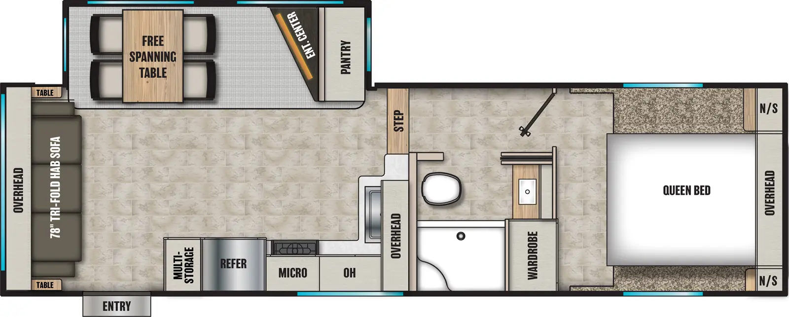 Chaparral Lite 254RLS Floorplan